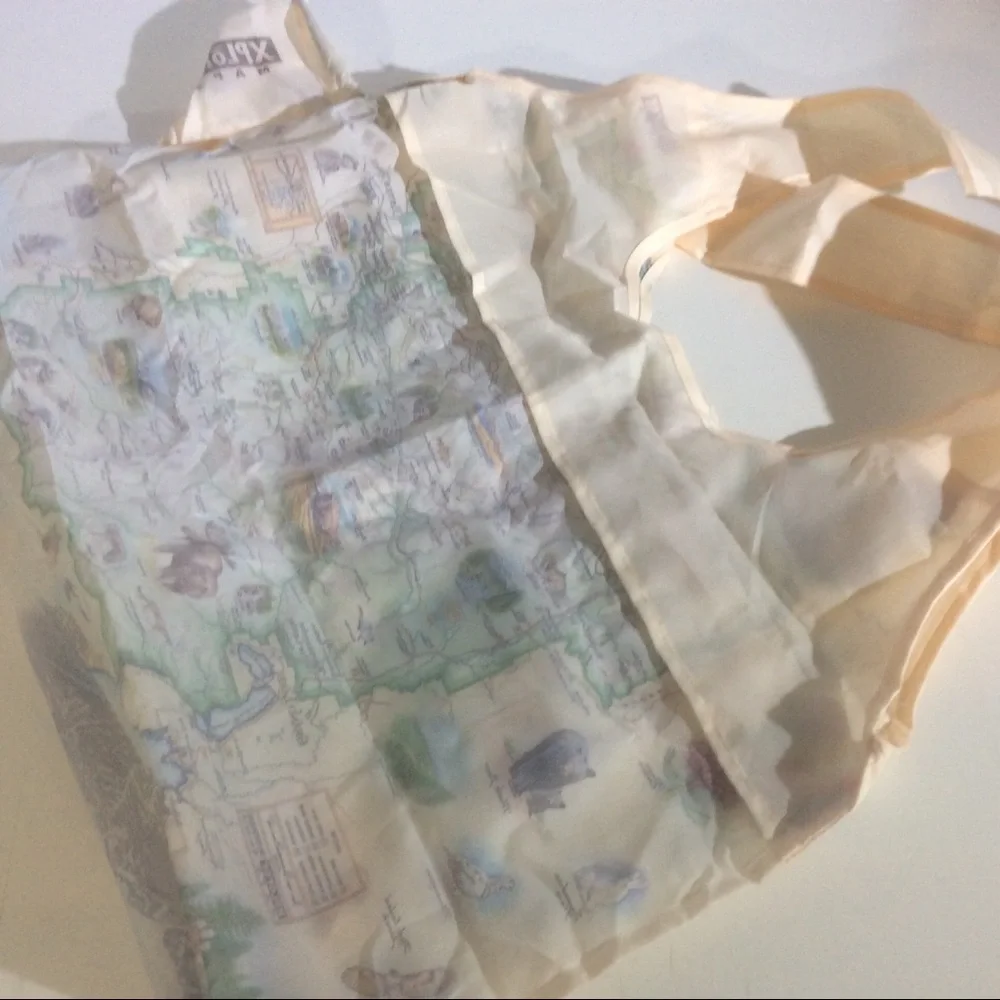 Xplorer Maps Packable Tote Bag Rocky Mountain National Park Map Drawstring Pouch